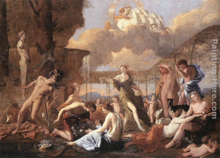 The Empire of Flora painting - Nicolas Poussin The Empire of Flora art painting
